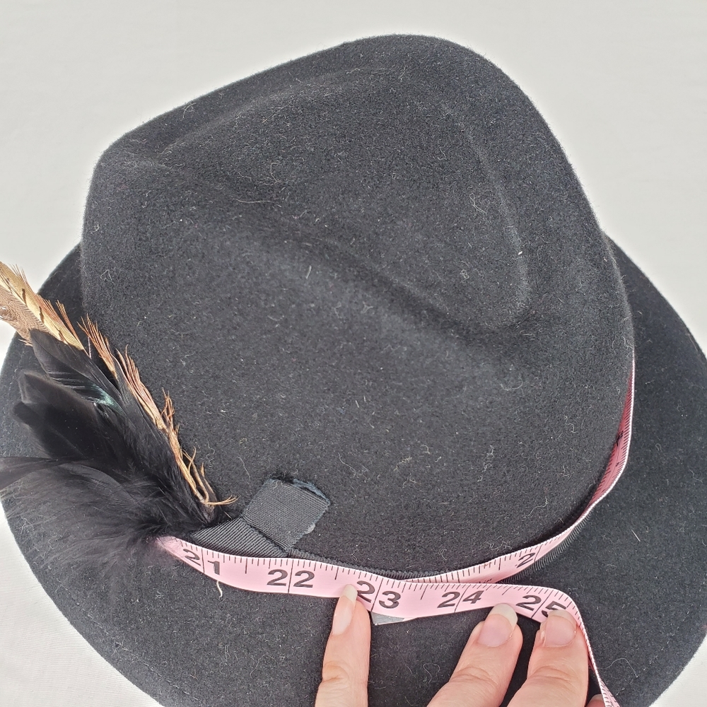 *) Lancaster Wool Hat With Array Of Feathers Vint… - image 7